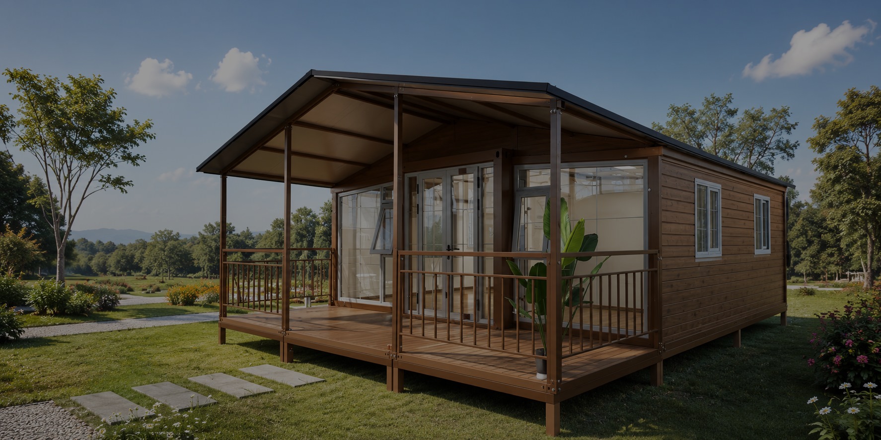 Expandable container house