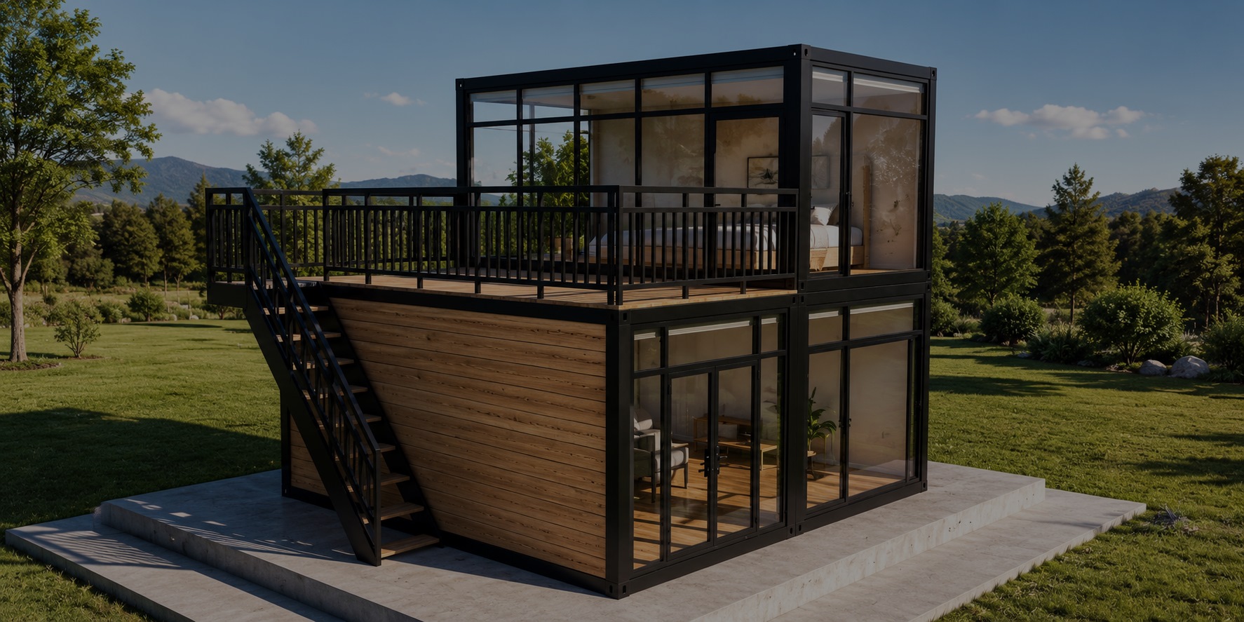 Folding container house